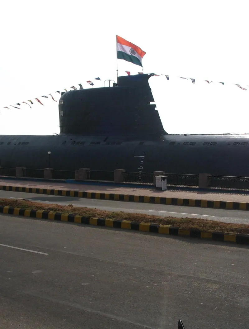INS Kursura submarine displayed at the museum on Visakhapatnam beach